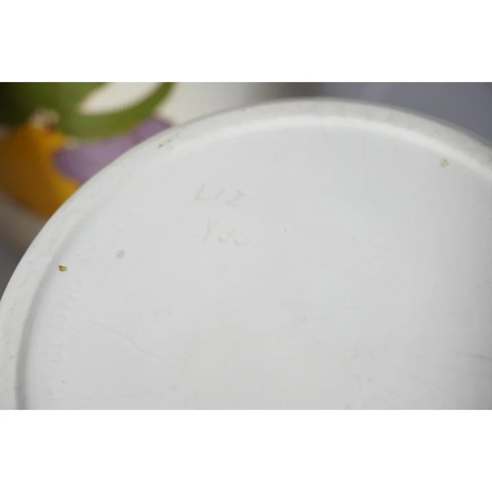 Vintage Liz YDE Ceramic Pottery Food Storage Cookie Jars, Grapes, Pears,‎ Yellow